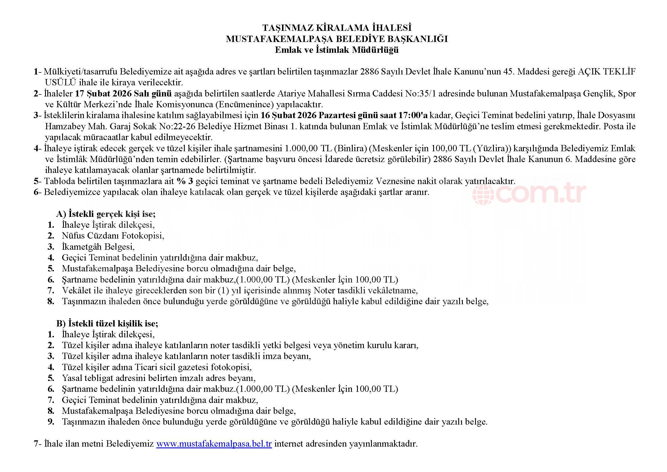 Kiralama Ihale Ilan Metni 17 02 2026 (Pdf)1770211380 Sayfa 1