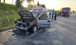 Susurluk İstikametinde Seyir Halindeki Araç Alev Aldı