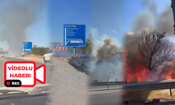 Mustafakemalpaşa’da yol kenarında peş peşe yangın