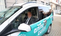 Başkan Şadi Özdemir “Anne Taksi”nin direksiyonuna geçti