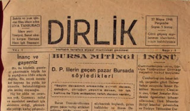 Mustafakemalpaşa’nın İlk Gazetesi “Dirlik” ve Ziya Tanburacı’nın Öyküsü