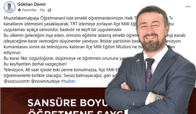 Mutlu Turgut'tan Gökhan Demir'e: "Kamu kurumlarının dimdik arkasındayız."