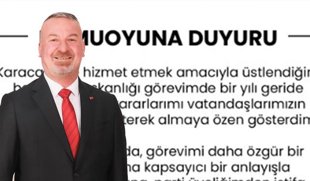 Karacabey Belediye Başkanı Fatih Karabatı parti üyeliğinden istifa etti
