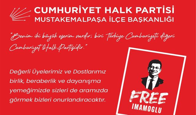 CHP Mustafakemalpaşa'dan Dayanışma Gecesi