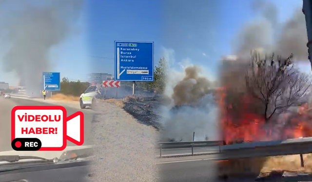Mustafakemalpaşa’da yol kenarında peş peşe yangın