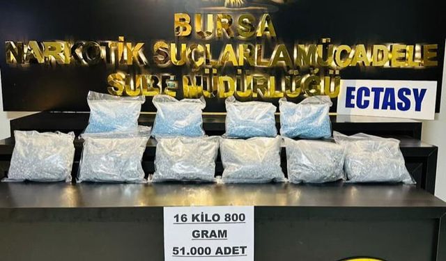 Bursa’da narkotik ekiplerinden büyük operasyon